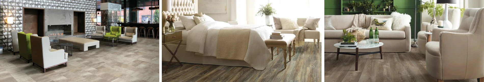 Luxury Vinyl flooring modern furniture.